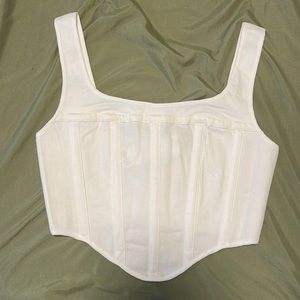 By Dyln White Corset Top
